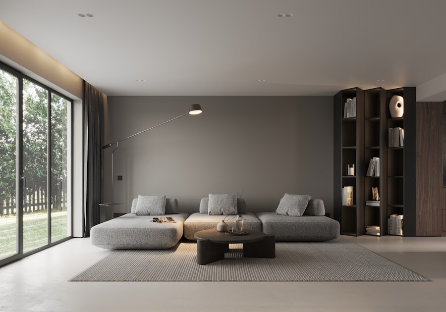 Light-filled living room addition with a large window